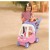 Zbliżenie mechanizmu składania i koszyka wózka Cozy Coupe — detal wykończenia, szwy i plastikowe elementy.