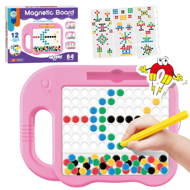 Tablica magnetyczna WOOPIE MagPad Słonik — front z dużą powierzchnią do rysowania i kolorowymi magnesami