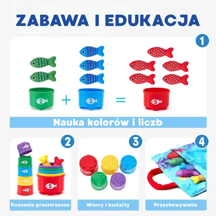 Przenośna torbo-mata do przechowywania elementów Zestawu Małego Wędkarza WOOPIE