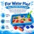 Formy i narzędzia z zestawu 18 elementów — foremki ustawione obok piasku kinetycznego WOOPIE