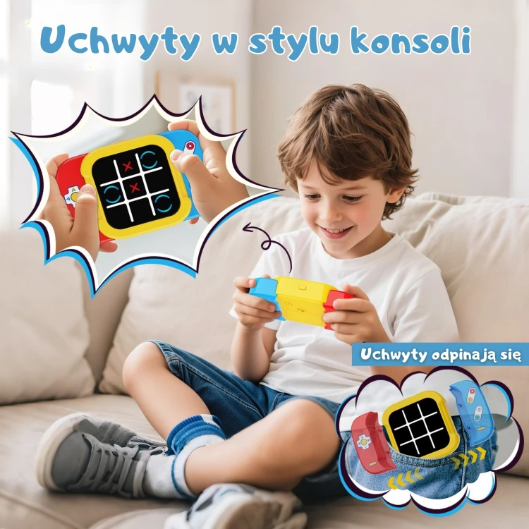 Kątowy widok rozłożonej planszy Kółko i Krzyżyk — pole gry i rozmieszczenie elementów marki 93