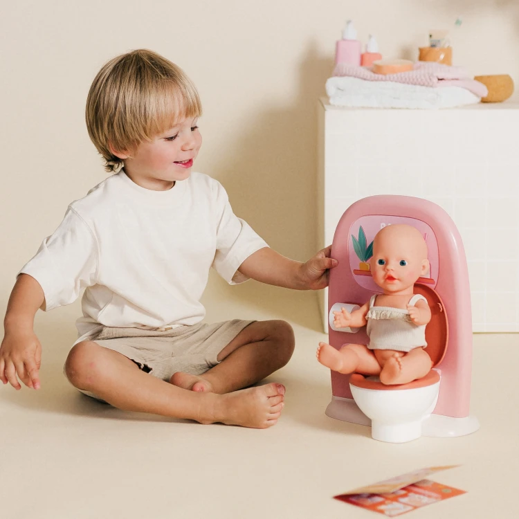 Widok z góry na dwustronne siedzisko SMOBY Baby Nurse — układ i kontrast kolorystyczny elementów
