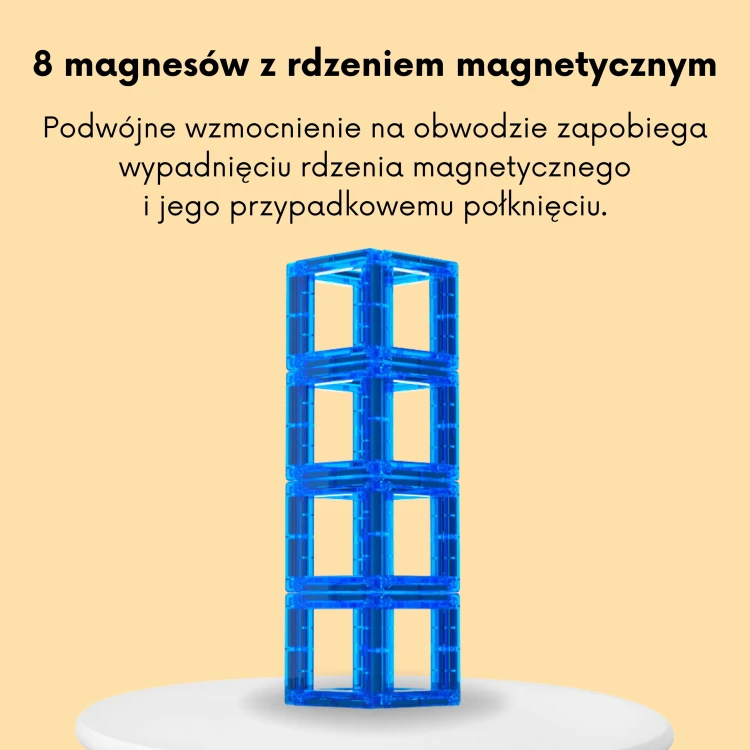 Opakowanie zestawu 70 elementów WOOPIE — widoczna zawartość i sposób przechowywania klocków