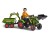 Traktor FALK CLAAS w ujęciu transportowym — widok z boku z przyczepą i zamontowanym osprzętem