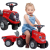 Jeździk Traktorek FALK Baby Case IH Ride-On czerwony z przyczepką — widok z przodu i kierownica