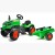 Detal kół traktorka X Tractor FALK — mocowania osi i bieżnik kół na zielonym pojeździe dobrze widoczne
