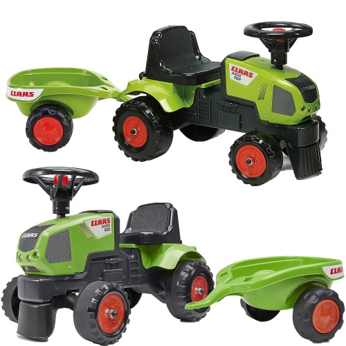 FALK Traktorek Baby Claas Axos 310 z przyczepką