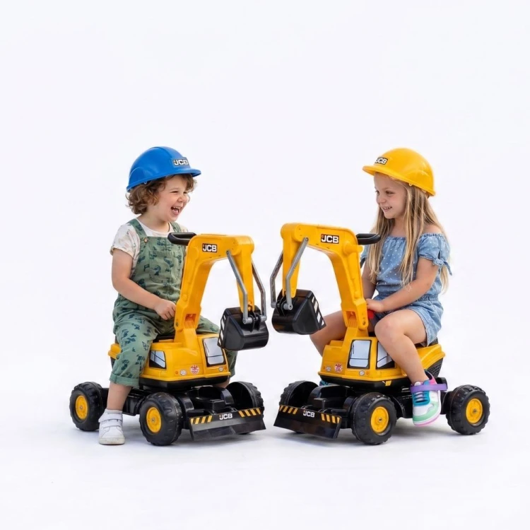 FALK koparka JCB DIGGER obrotowa w intensywnym żółtym kolorze z ruchomą łyżką i kabiną