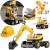 Koparka FALK JCB z profilowym oświetleniem — cienie podkreślają ruchome elementy i łyżkę