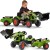Traktor na pedały Claas Falk z przyczepą i łyżką w zielonym kolorze, widok z boku