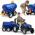 Przyczepa Cysterna Beczkowóz FALK New Holland w intensywnym niebieskim kolorze, widok z boku