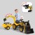 Szczegół koła i bieżnika traktor FALK Komatsu — solidne opony i mocna felga widoczne z bliska
