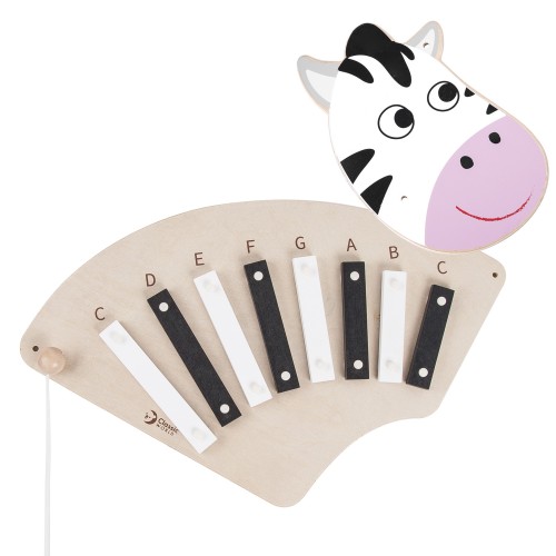 Muzyczna Tablica Ścienna ZEBRA CLASSIC WORLD — kolorowa, interaktywna tablica z drewnianymi instrumentami