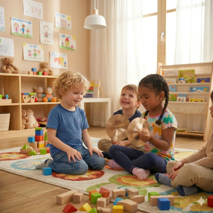 Boczny kąt — talerze perkusyjne CLASSIC WORLD EDU 91 z widoczną powierzchnią uderzeniową i połyskiem