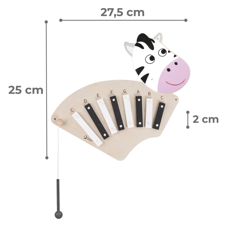 Tablica w pokoju dziecięcym — aranżacja z Muzyczną Tablicą Ścienną ZEBRA CLASSIC WORLD jako dekoracja i zabawa