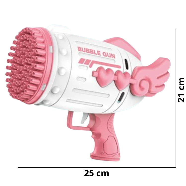 Pistolet do robienia baniek WOOPIE — tylna część z zaworem i widoczną etykietą producenta