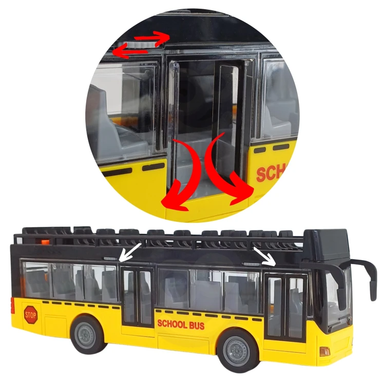 Zbliżenie kół autobusu WOOPIE 48 — detale opon, felg i zawieszenia przy osi przedniej