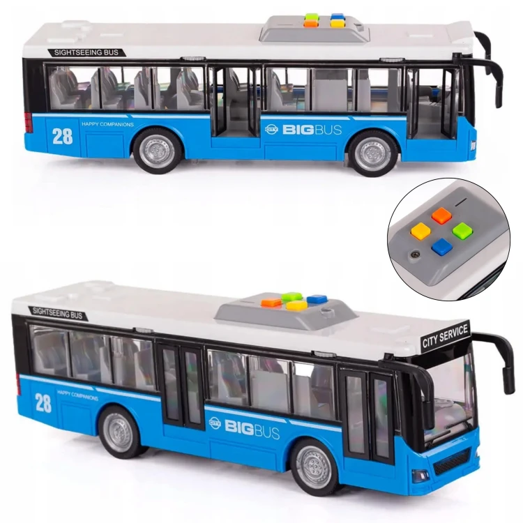 Tył autobusu WOOPIE 1:16 — ujęcie tylnej części z widocznymi światłami i zderzakiem modelu