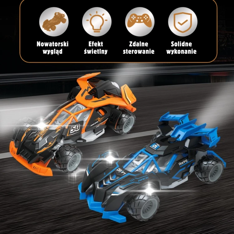 Model WOOPIE RC obok dłoni dla porównania skali — pokaz rzeczywistego rozmiaru i proporcji modelu