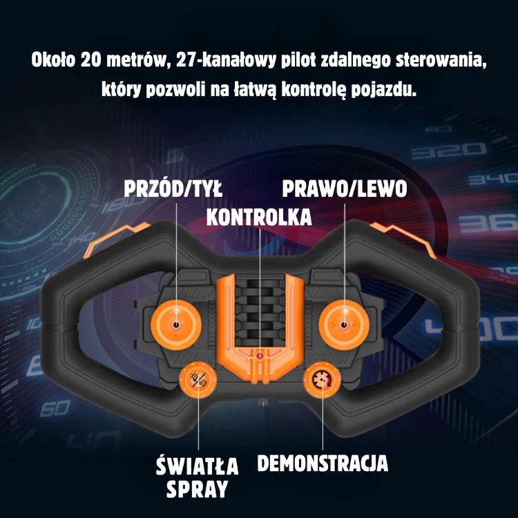 Spód i podwozie Samochodu Wyścigowego zdalnie sterowanego WOOPIE — ujęcie elementów konstrukcyjnych i mocowań