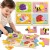 Drewniane puzzle Owady 4w1 VIGA 89 — kolorowa plansza z ułożonymi drewnianymi elementami