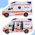 Bok ambulansu z widocznym napisem i grafiką ratunkową, ujęcie pod lekkim kątem WOOPIE