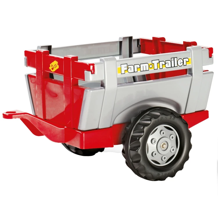 Przyczepa do traktora Rolly Toys rollyTrailer z otwieranymi burtami — widok z boku pokazujący przestrzeń ładunkową