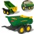 Przyczepa wywrotka RollyHalfpipe John Deere Rolly Toys — widok z boku, otwarta skrzynia i koła