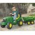 Przyczepa wywrotka John Deere — widok na zaczep do ciągnika i mechanikę podwozia z boku