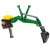 John Deere RollyBackhoe — koparka Rolly Toys z doczepianą łyżką, widok trzech czwartych w naturalnym świetle