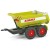 Zbliżenie na tylną oś i koła przyczepy Rolly Toys rollyTrailer — widoczny zaczep i zawias wywrotu