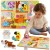 Drewniane puzzle Montessori ze zwierzątkami TOOKY TOY — plansza z wycięciami i kolorowymi elementami
