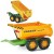 Przyczepa wywrotka rollyTrailer Rolly Toys — widok z boku pokazujący skrzynię wywrotną i koła w detalu