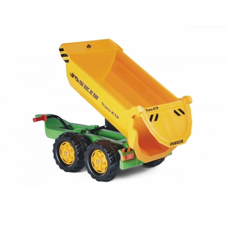 Zbliżenie na układ kół i oś przyczepy rollyTrailer — konstrukcja podwozia Rolly Toys widoczna z profilu