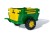 Przyczepka rollyTrailer Rolly Toys John Deere z otwieranymi burtami, widok z boku na całe nadwozie