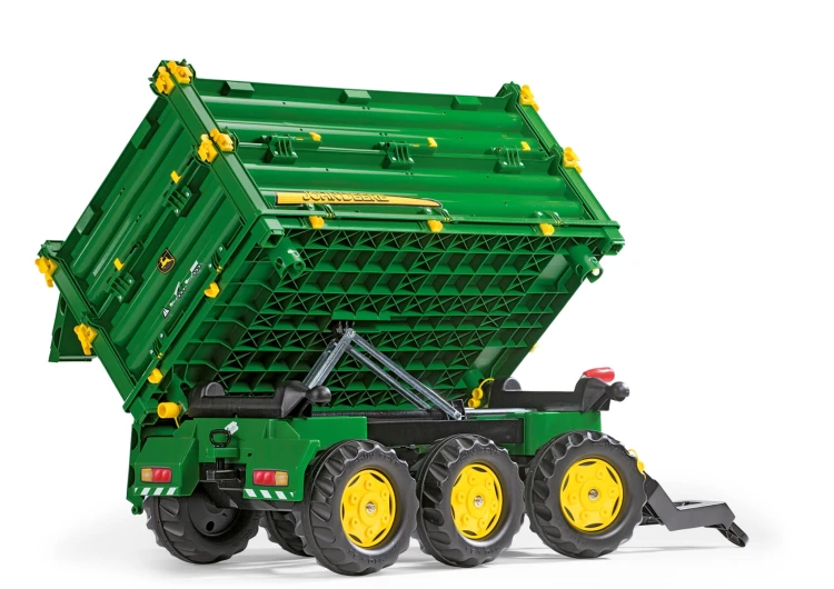 Detal kół i osi przyczepy Rolly Toys Rolly Multi — widoczne trzy osie i mocowania