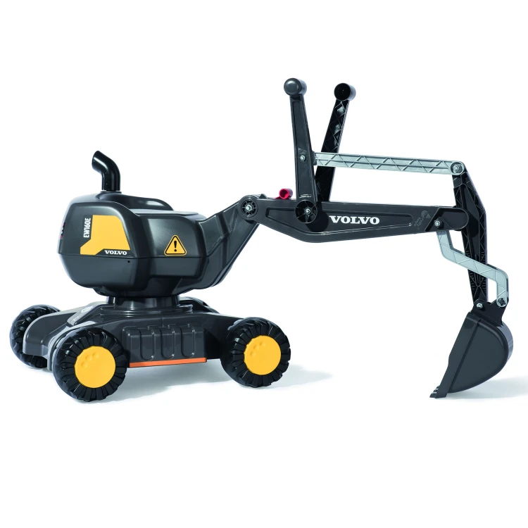 Tylny widok rollyDigger Rolly Toys — podwozie z kołami i elementy obrotowego jeździka, przeznaczone do zabawy na zewnątrz