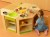 Wnętrze narożnej szafki kuchennej MASTERKIDZ — półki z akcesoriami, miejsce na garnki i naczynia do zabawy