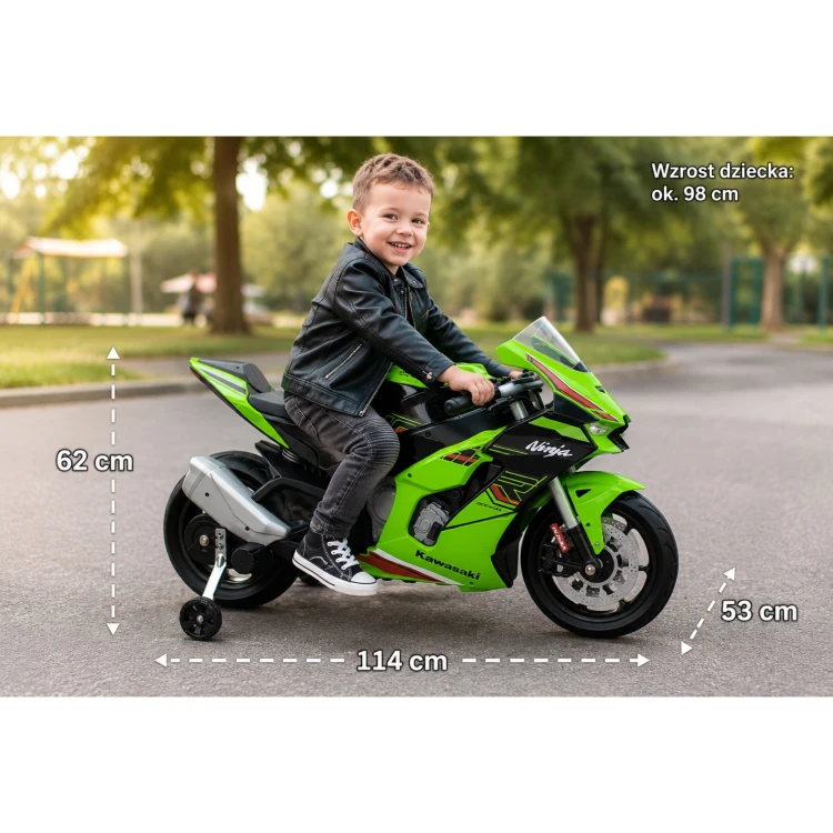 INJUSA Kawasaki Ninja — profil boczny motocykla pokazujący kształt owiewek i sylwetkę pojazdu