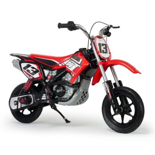 Profil pojazdu INJUSA — boczny kadr Motor Cross 24V z widocznym siedziskiem i osłoną nadwozia