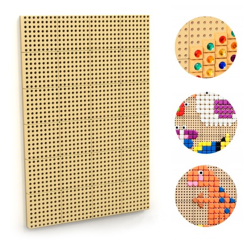 MASTERKIDZ panel ścienny — tablica naukowa STEM 120x80 cm z panelem montażowym do zabawy i nauki