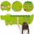 Tablica edukacyjna manipulacyjna VIGA w kształcie krokodyla, drewniana, sensoryczna z certyfikatem FSC