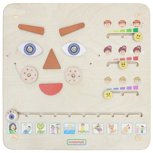 Tablica Edukacyjna 'Jak Się Czujesz?' MASTERKIDZ — kolorowy panel Montessori do nauki emocji