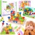 Wielofunkcyjna tablica TOOKY TOY z kolorowymi śrubkami, pełny widok frontu zestawu edukacyjnego