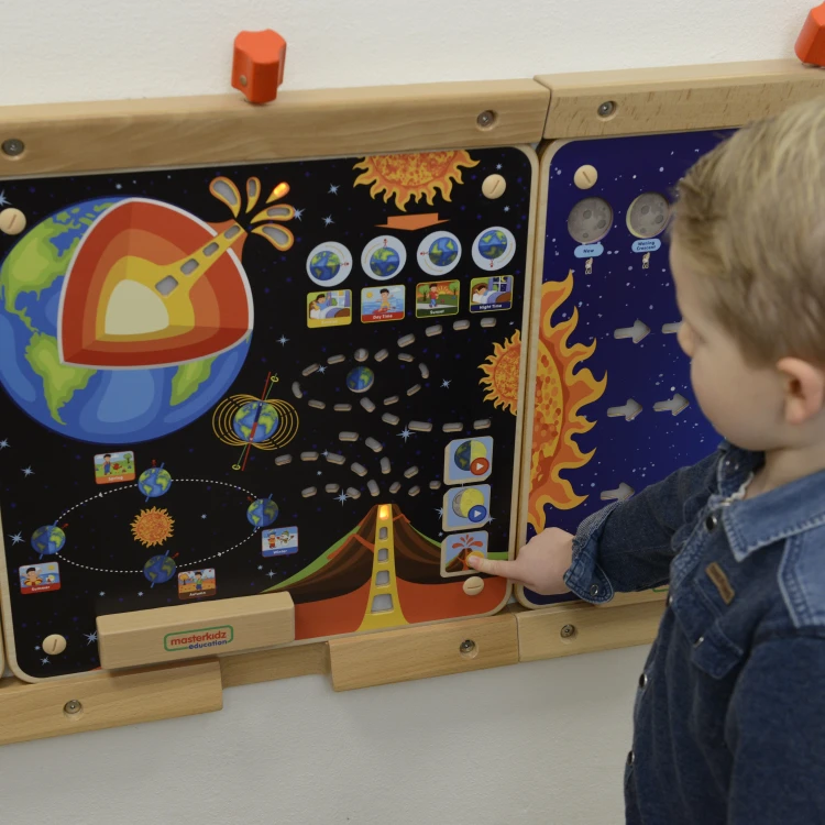 Tył tablicy z mocowaniem do zawieszenia — praktyczne rozwiązanie edukacyjne MASTERKIDZ Ziemia