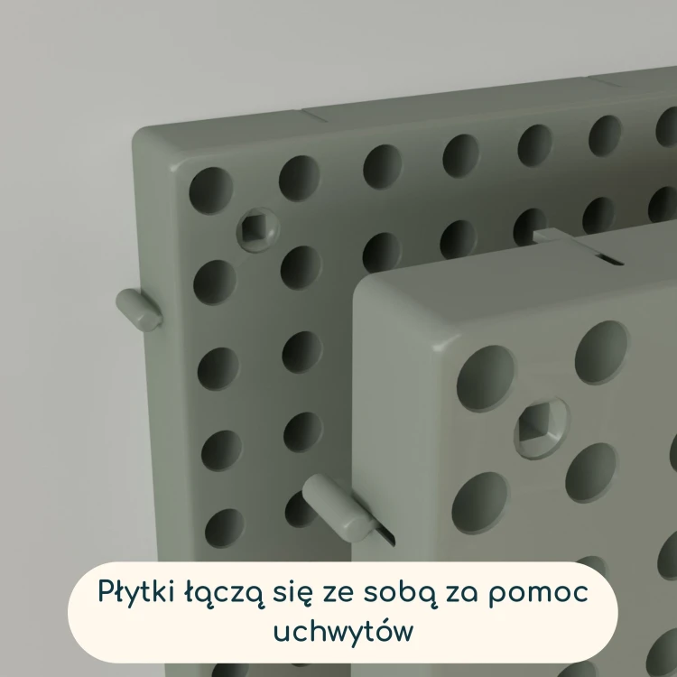 Ujęcie fragmentu tablicy MASTERKIDZ 55 — elementy sensoryczne i obrotowe części zachęcające do zabaw manipulacyjnych