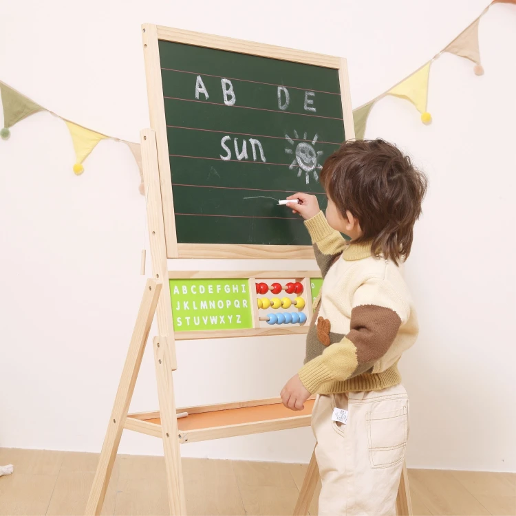 Ujęcie z boku — detal krawędzi Tablicy Edukacyjnej VIGA 89 2w1, widoczne powierzchnie do pisania i magnesów