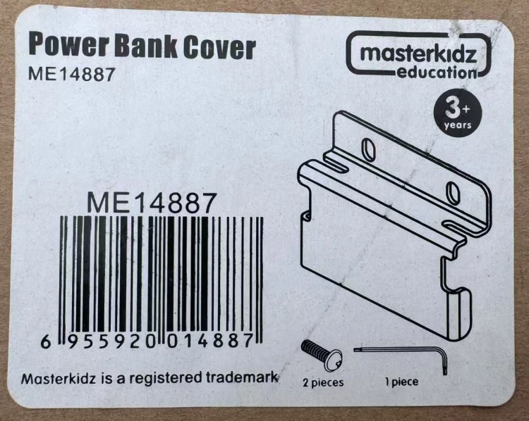 Osłonka na baterię MASTERKIDZ — zbliżenie na mocowanie i otwory montażowe, pokaz materiału i kształtu