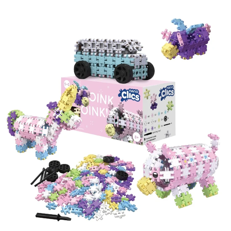 Klocki Nano Clics Fantastyczni Konstruktorzy 250 elementów - widok zestawu fantasy Clics &amp; Nano Clics