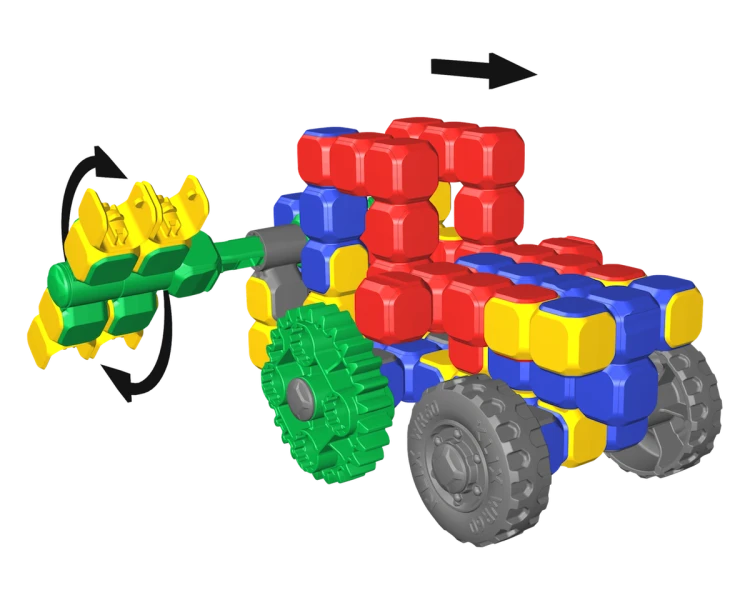 Zestaw klocków z serii Klix Cubes Gears 310 elementów - Popular Playthings